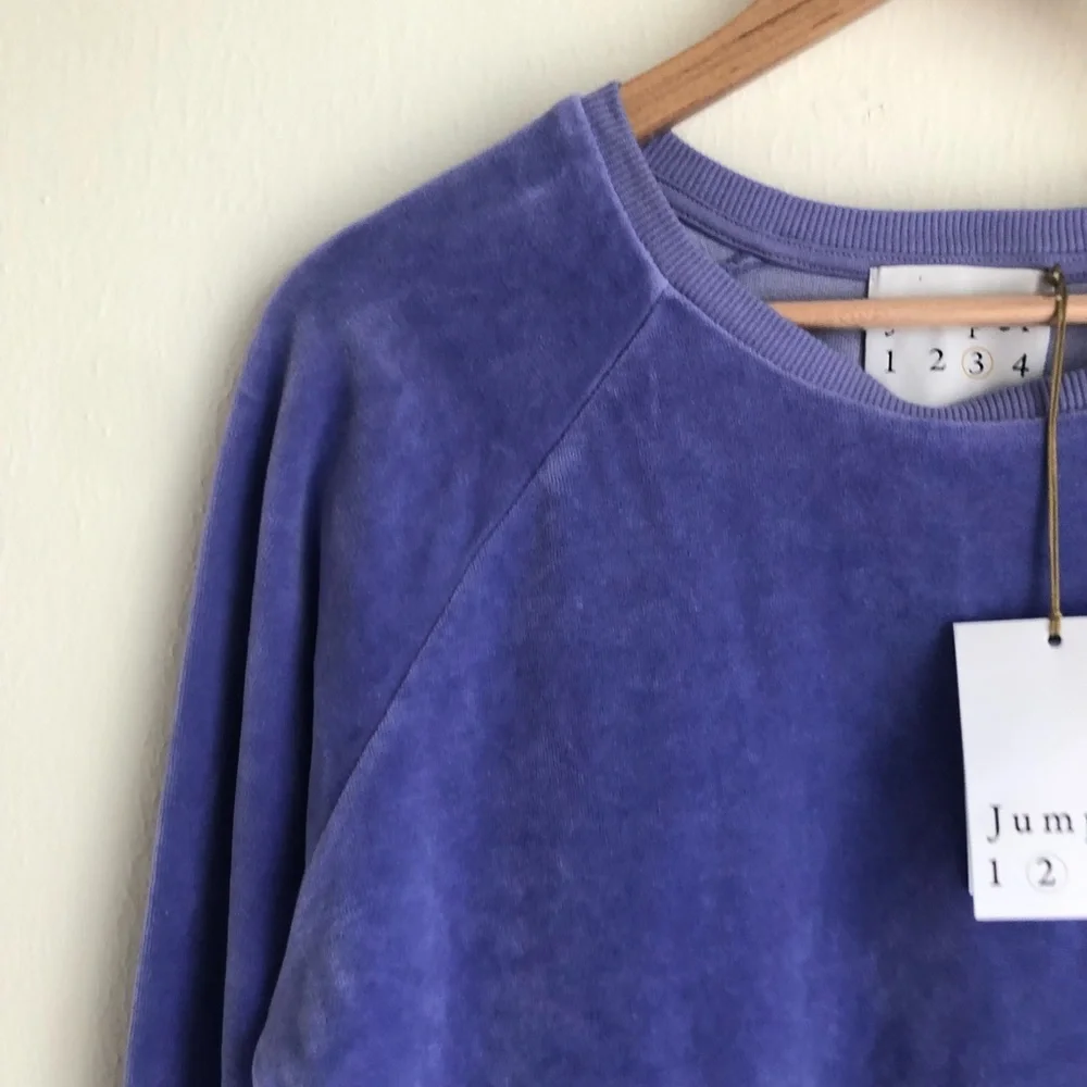 Jumper 1234 size 3 (Medium) Terry Cloth Velour Hand-dyed Lilac Track Suit - Picture 8 of 11